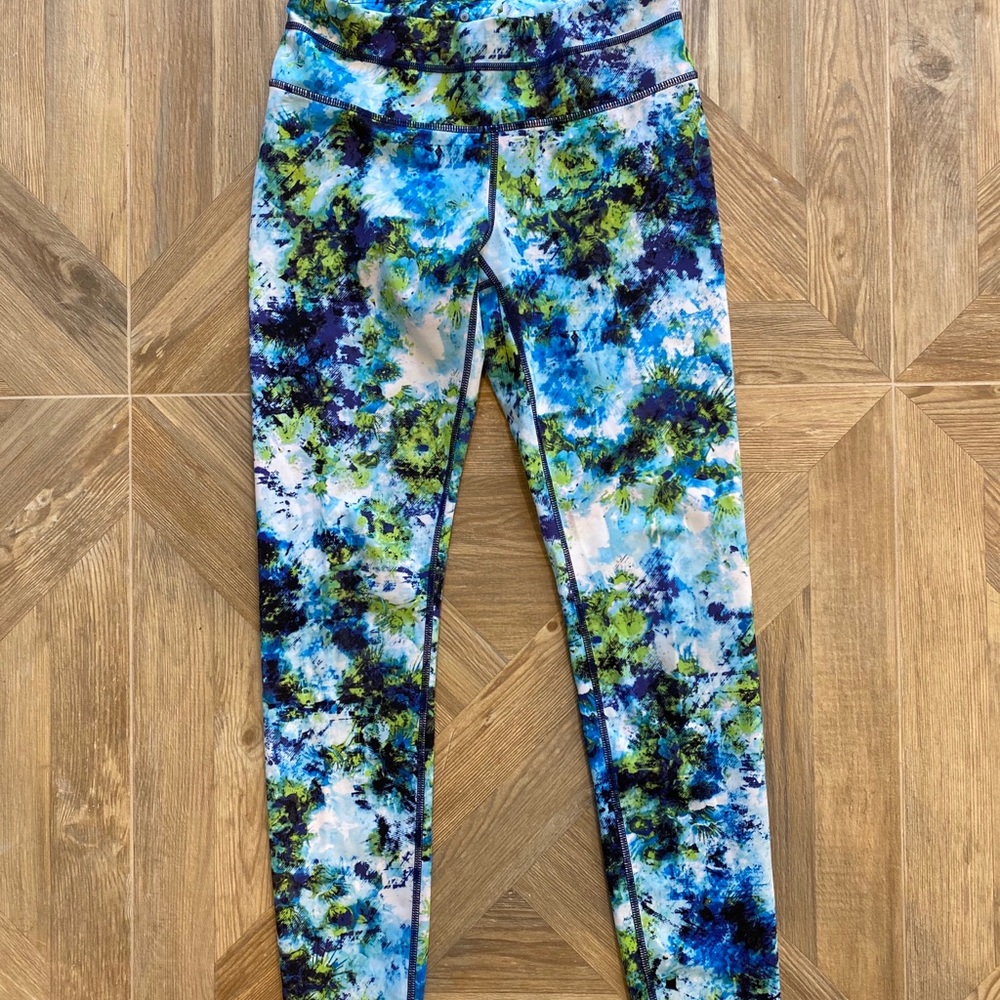 Women’s Athleta Blue/Green Athletic Leggings, XS - Picture 2 of 6